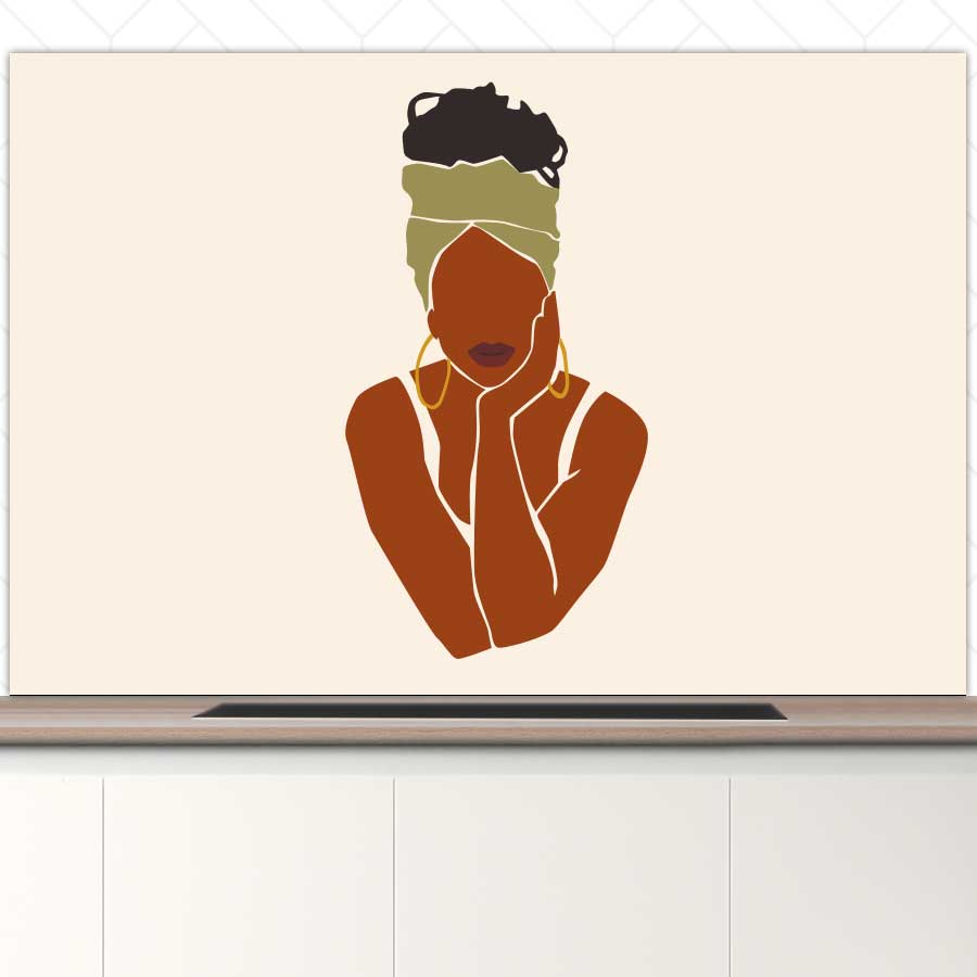 Spatscherm - Afrikaanse vrouw