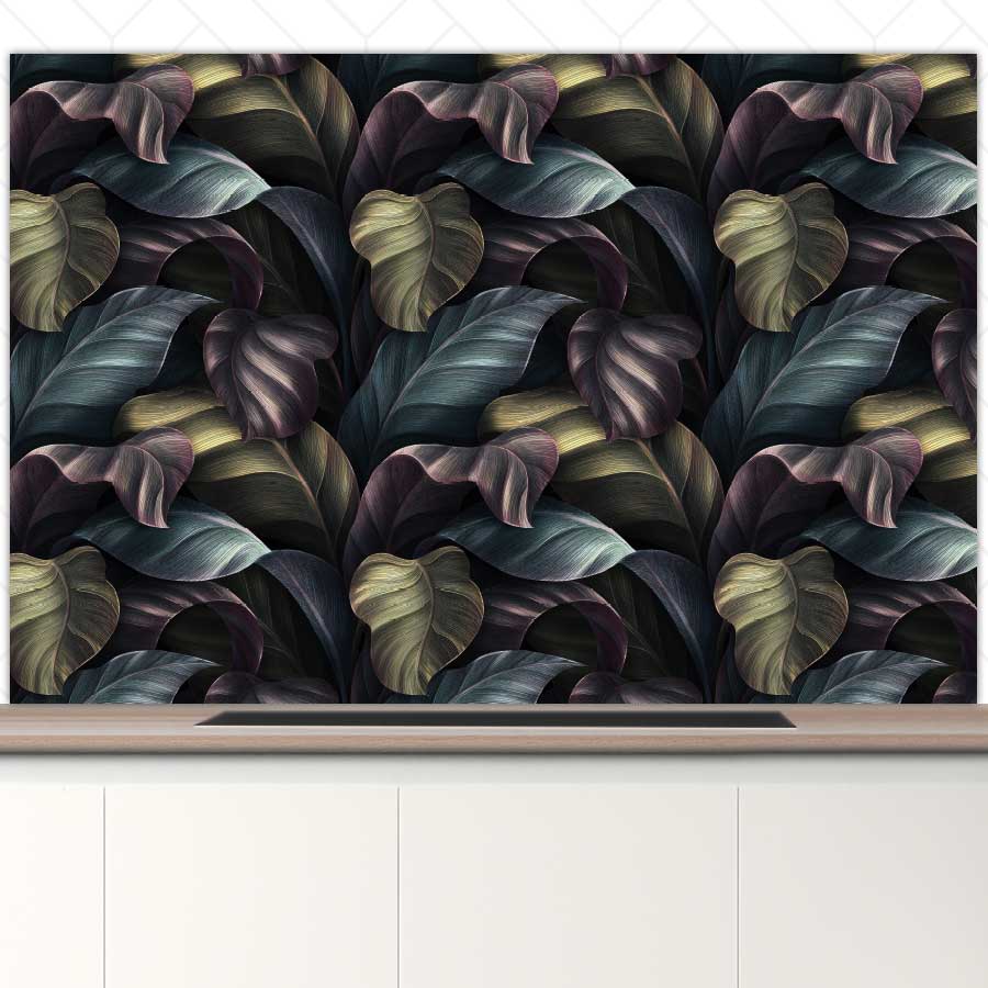 Spatscherm - Tropische bladeren