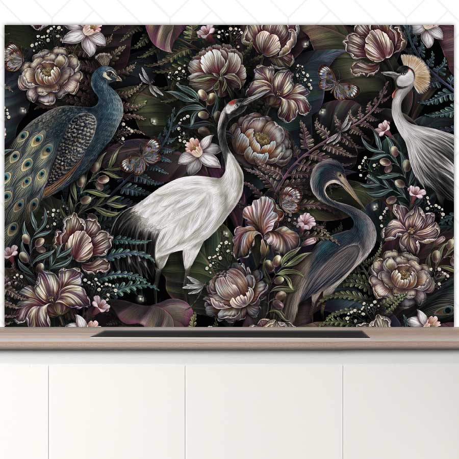 Spatscherm - Tropische vogels