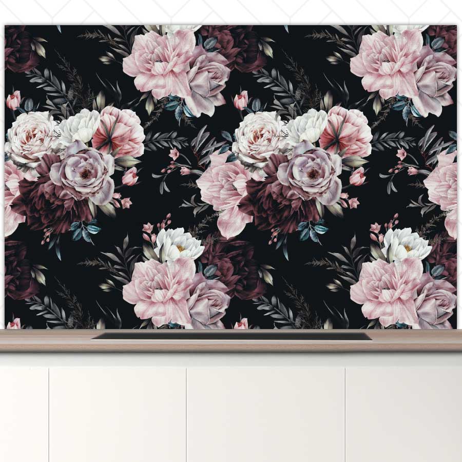 Spatscherm - Floral roze