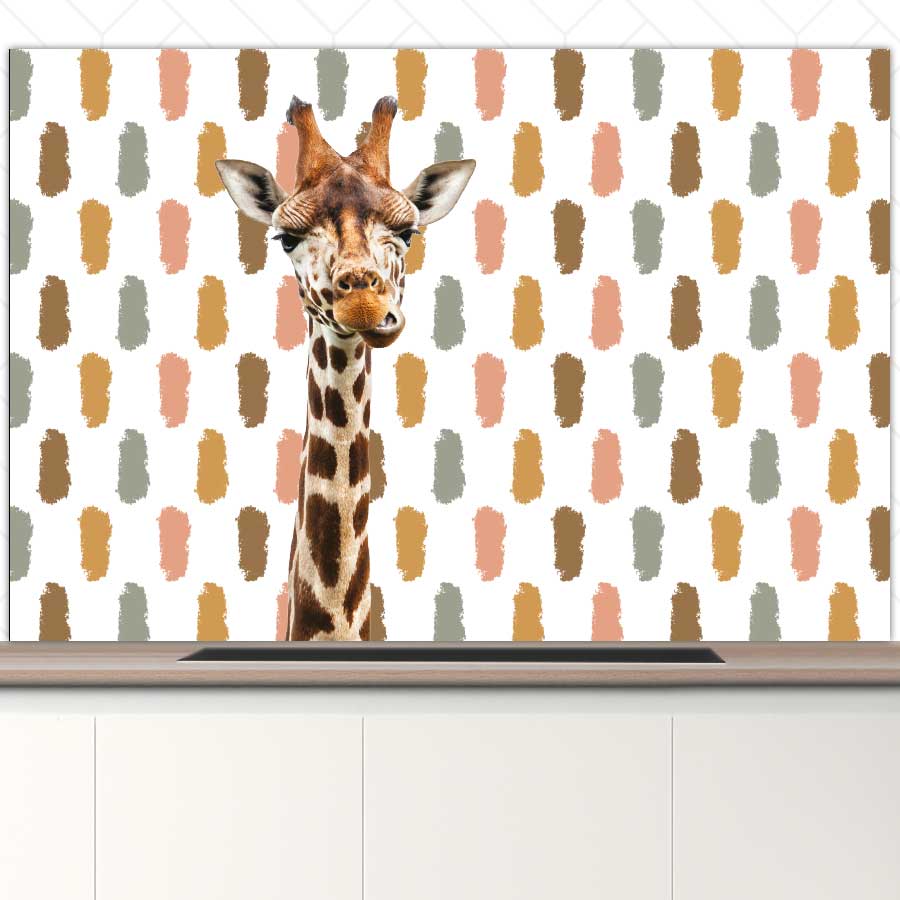 Spatscherm - Funny giraf vlekken