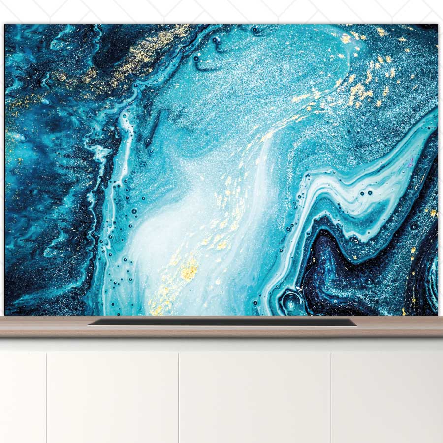 Spatscherm - Marmer Oceaan