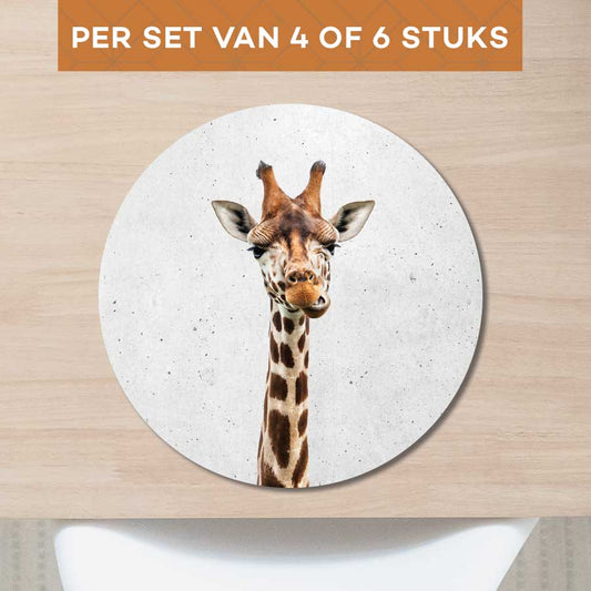 Placemat - Funny giraf beton