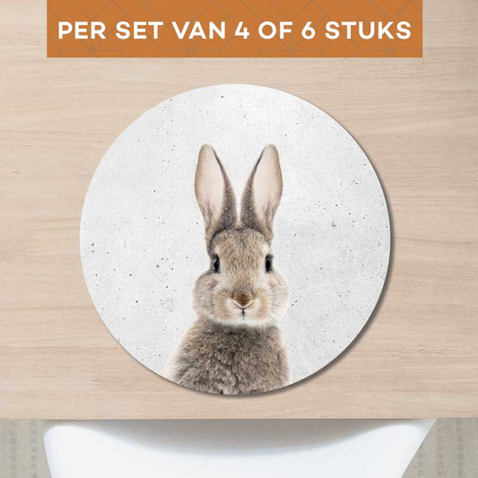 Placemat - Funny konijn beton