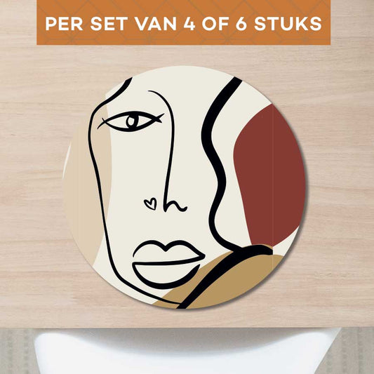 Placemat - Gezicht met hartje