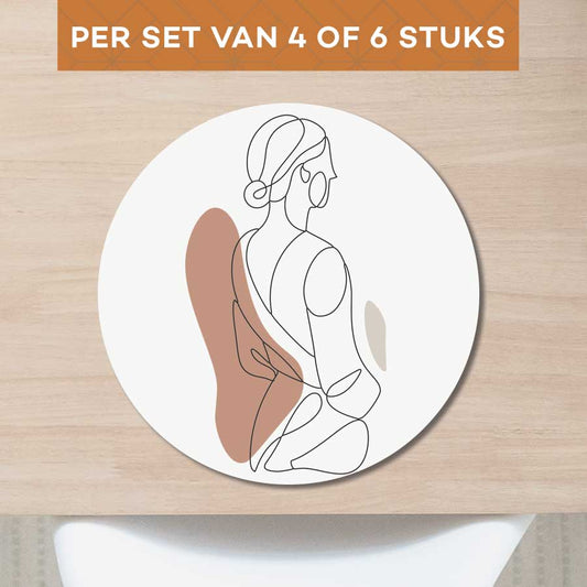 Placemat - Vrouw in silhouette