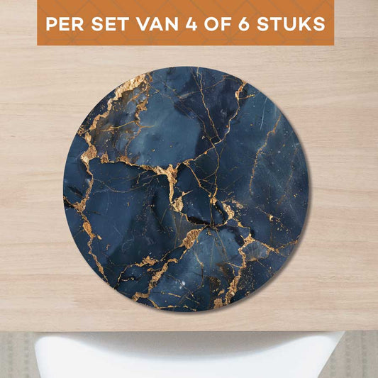 Placemat - Marmer Donker Blauw