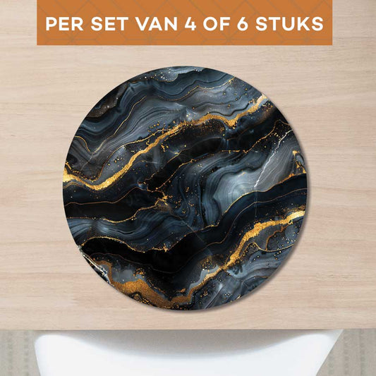 Placemat - Marmer Intens Zwart