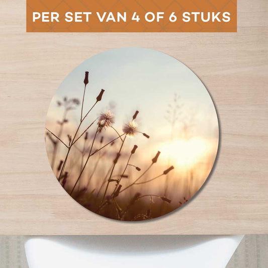 Placemat - Dandelion zonsondergang