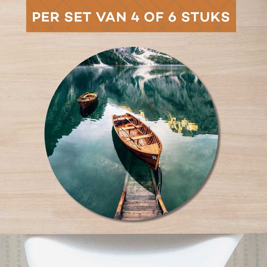 Placemat - Boten op een meer