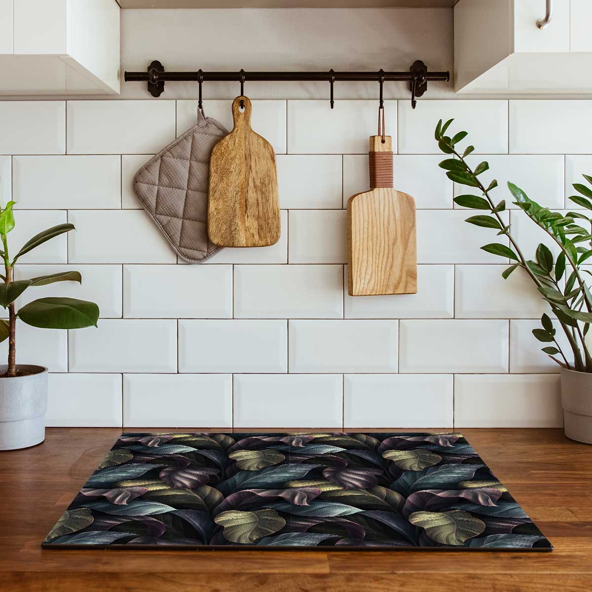 Inductie beschermer - Tropische bladeren