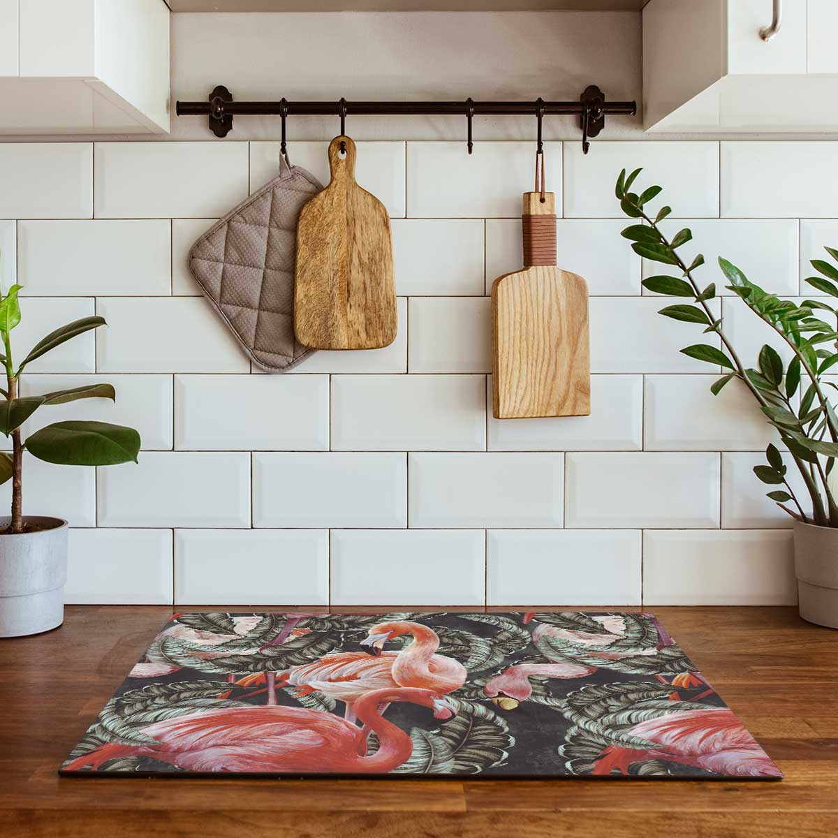 Inductie beschermer - Tropische flamingo’s