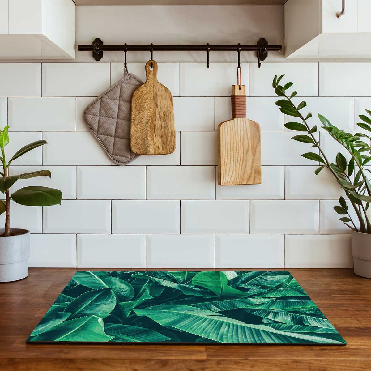 Inductie beschermer - Tropische bladeren