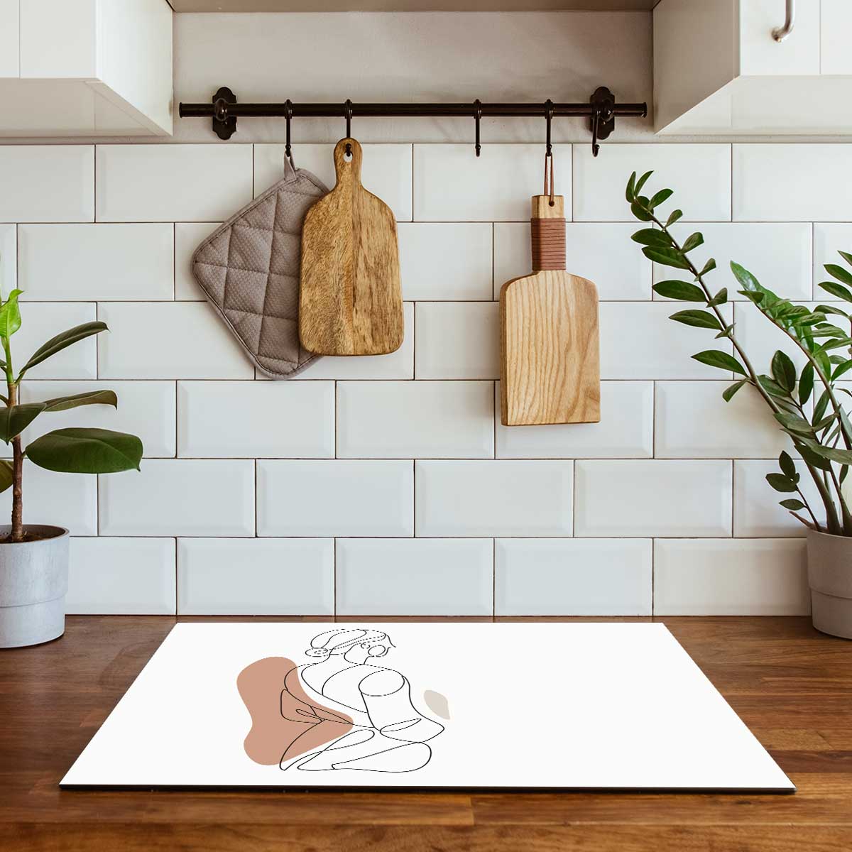 Inductie beschermer - Vrouw in silhouette