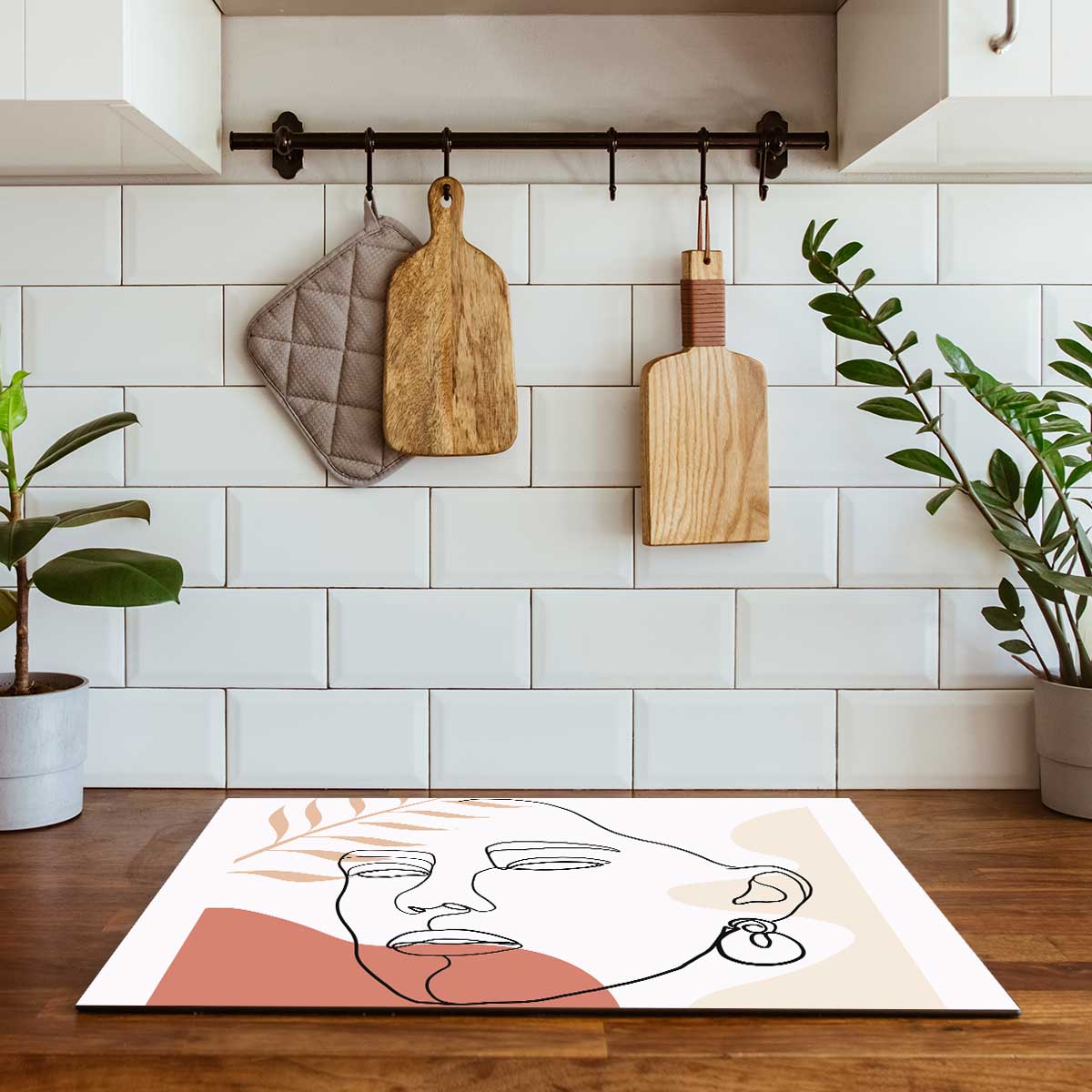 Inductie beschermer - Vrouw met blad