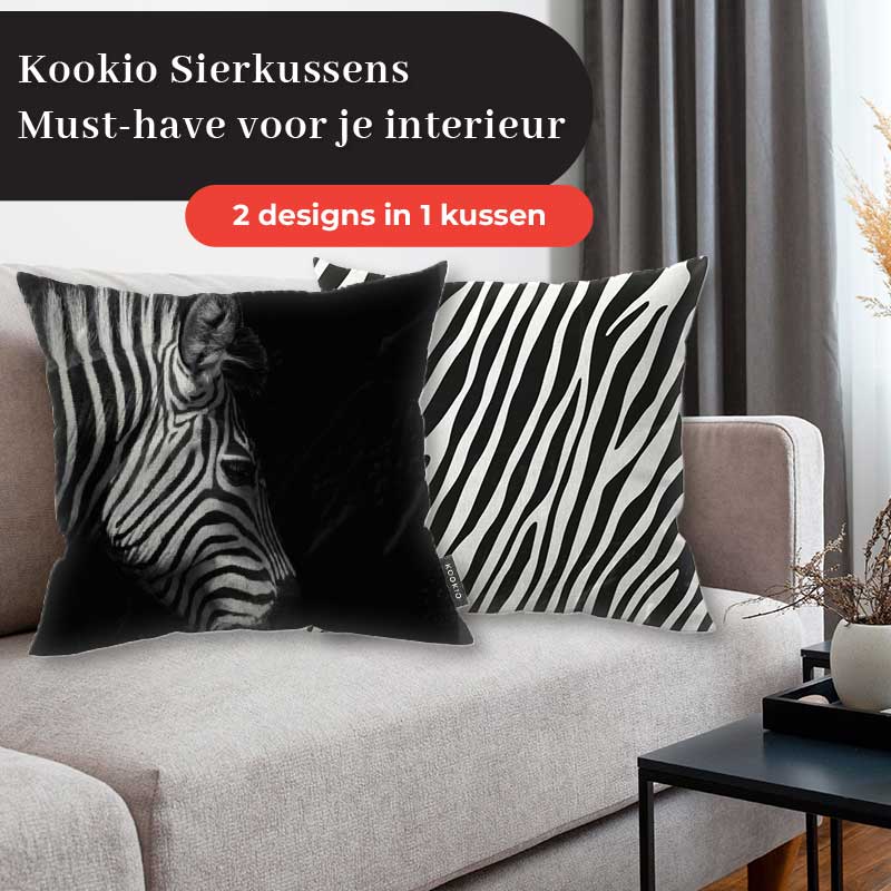 Sierkussen dieren - Zebra