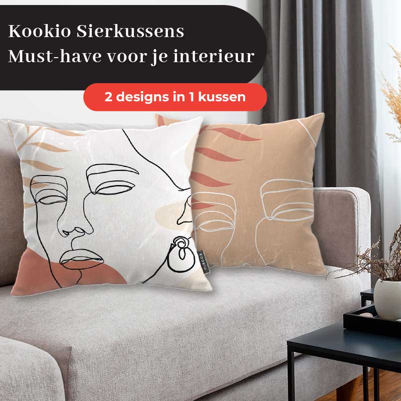 Sierkussen - Vrouw met blad