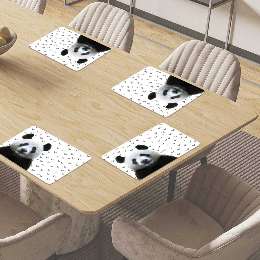 Placemat - Funny panda fugler