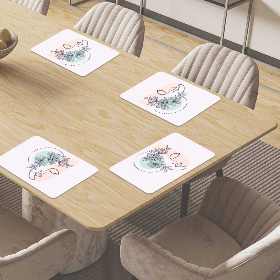 Placemat - Illustratie van een vrouw