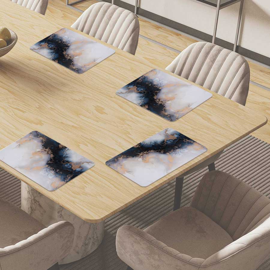 Placemat - Marmer Blauw-Paars