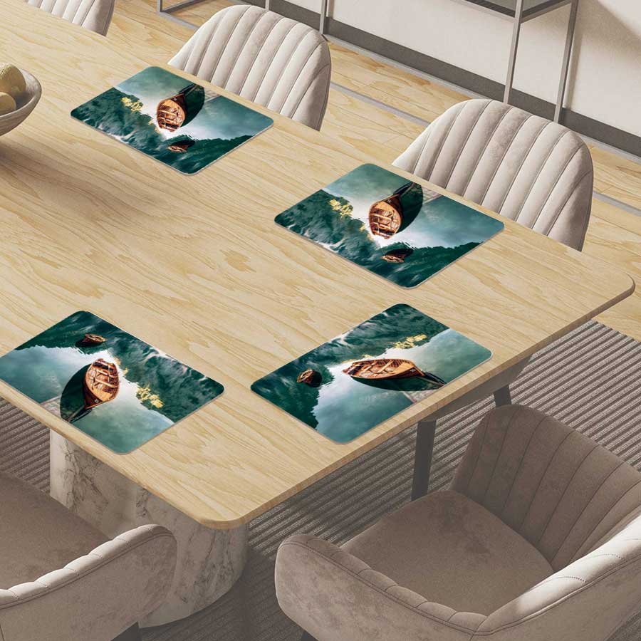 Placemat - Boten op een meer