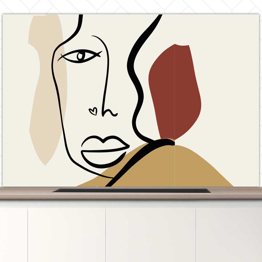 Spatscherm - Gezicht met hartje