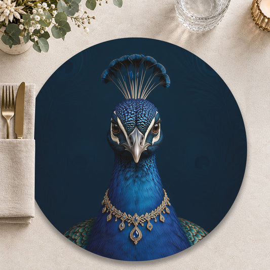 The Duchess pauw - Ronde placemat voor een luxe tafelpresentatie - Kookio