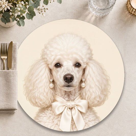 The Parisienne Franse poedel - Ronde placemat voor een stijlvolle tafelpresentatie - Kookio