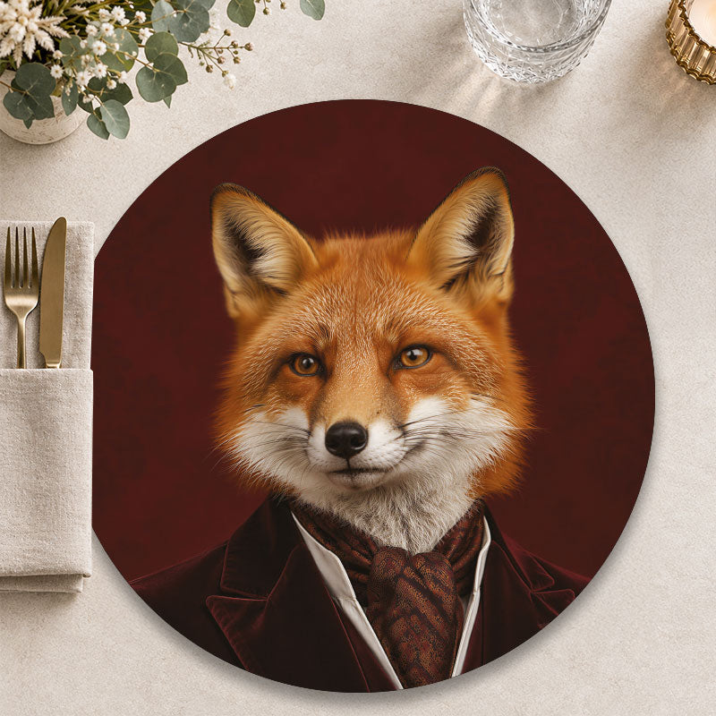 The Sophisticate Rode vos - Ronde placemat voor een sfeervolle tafelpresentatie - Kookio