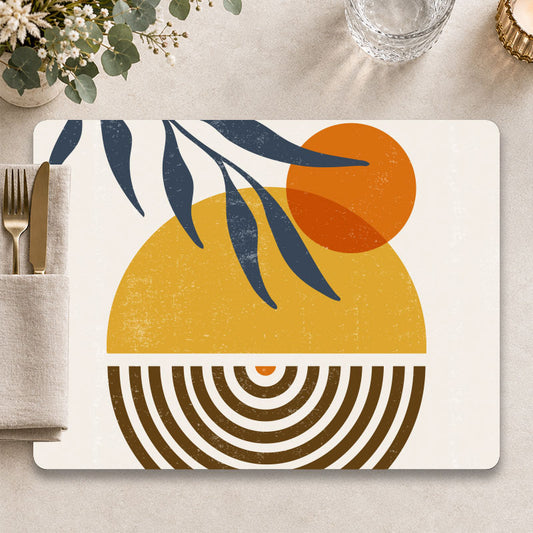 Boho zonsondergang - abstracte luxe placemat vinyl van Kookio