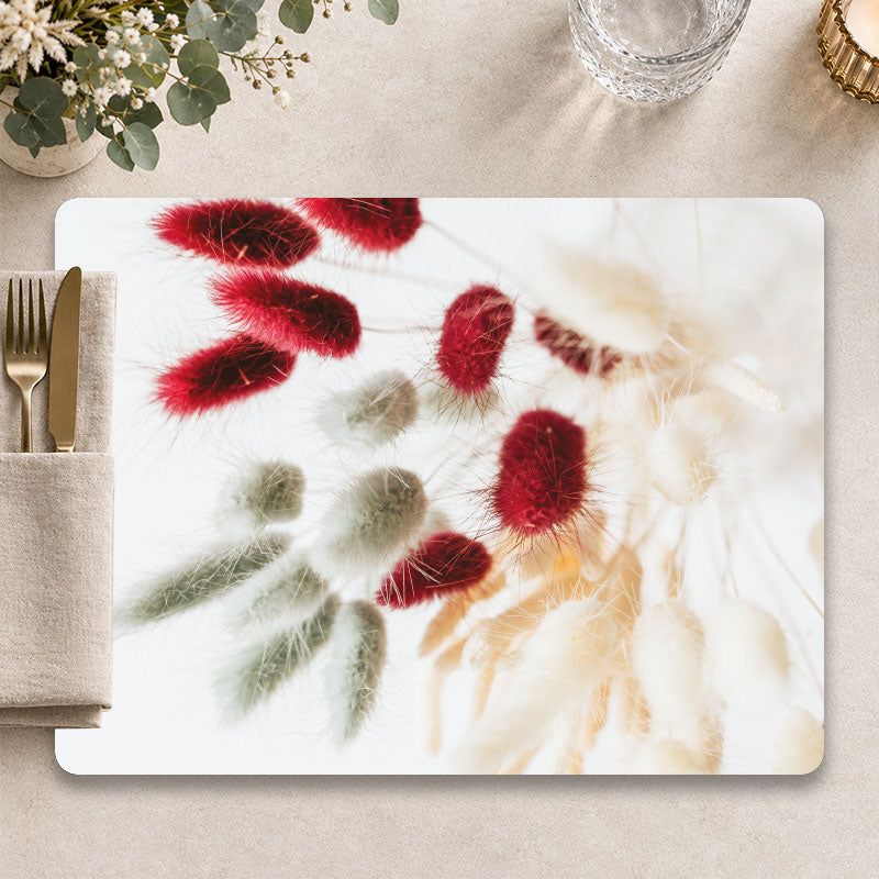 Boho style - Luxe droogbloemen placemat voor een moderne tafelpresentatie - Kookio