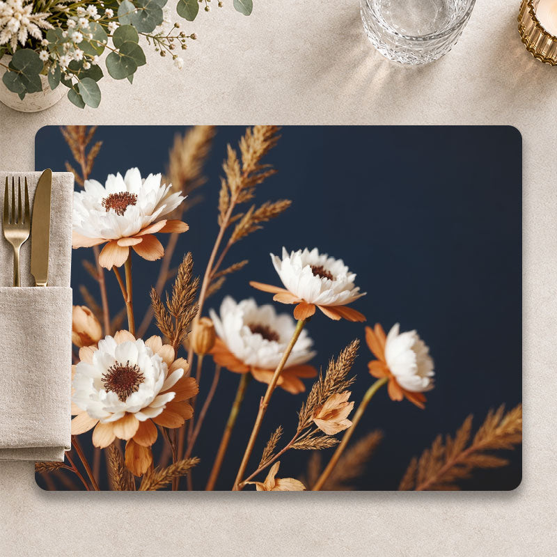 Sunny harvest - Luxe droogbloemen placemat vinyl van Kookio