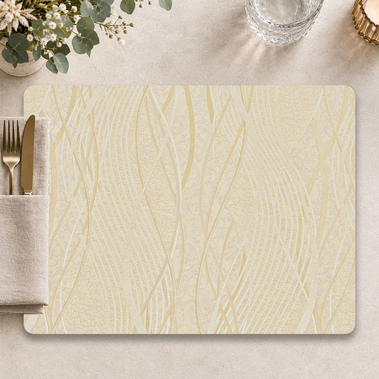 Japandi beige placemat voor een moderne tafelpresentatie - Kookio