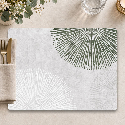 Japandi wit grijs placemat voor een moderne tafelpresentatie - Kookio