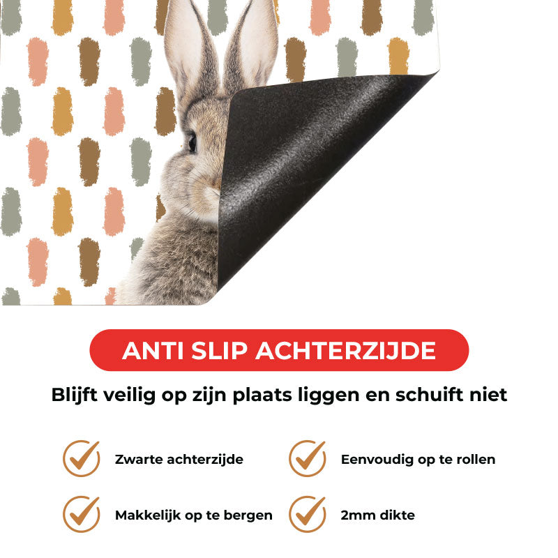 Inductie beschermer - Funny konijn vlekken