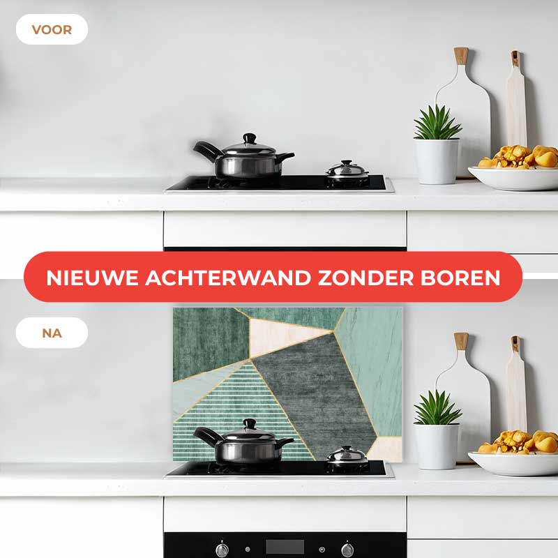 Spatscherm - Groene rechthoeken