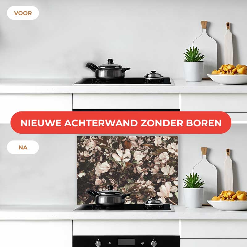 Spatscherm - Lente bloemen