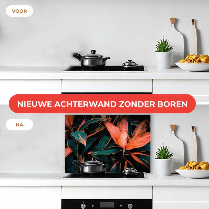 Spatscherm - Tropische bloem