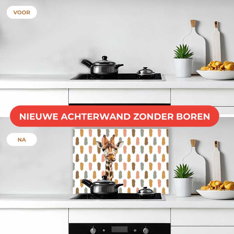 Spatscherm - Funny giraf vlekken