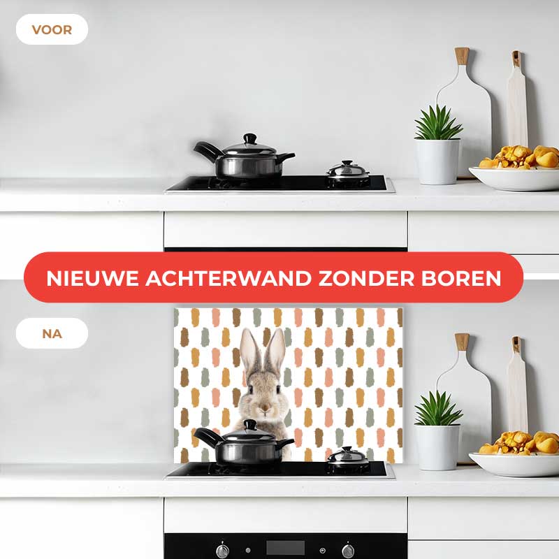 Spatscherm - Funny konijn vlekken