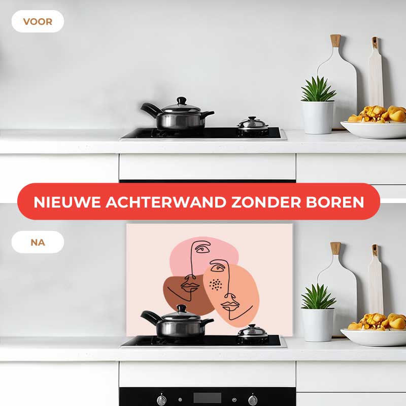 Spatscherm - Portret van twee vrouwen