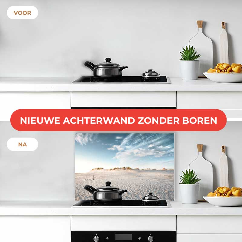 Spatscherm - Zandduin zonsondergang