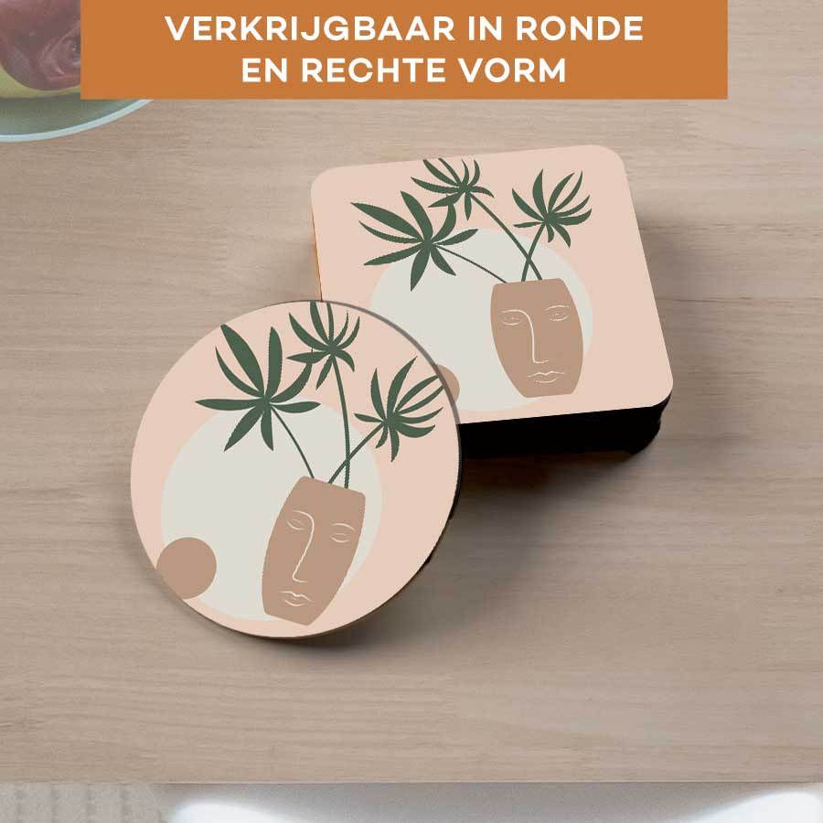 Onderzetter - Plant in vaas