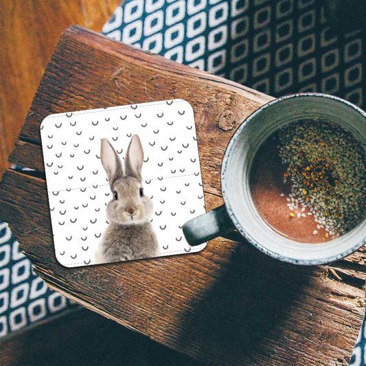 Onderzetter - Funny konijn fugler