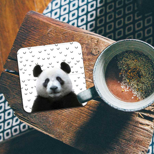 Onderzetter - Funny panda fugler