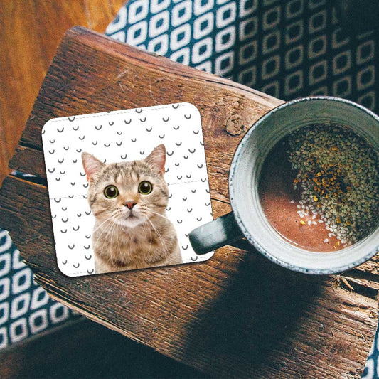 Onderzetter - Funny kat fugler