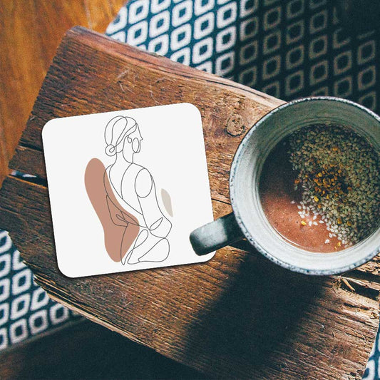 Onderzetter - Vrouw in silhouette