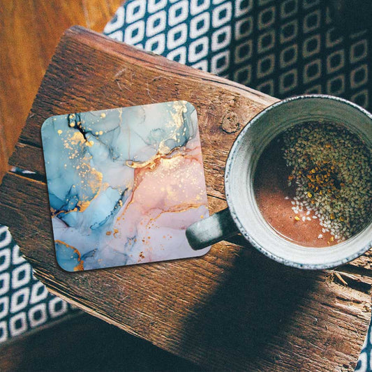Onderzetter - Marmer Blauw-Roze