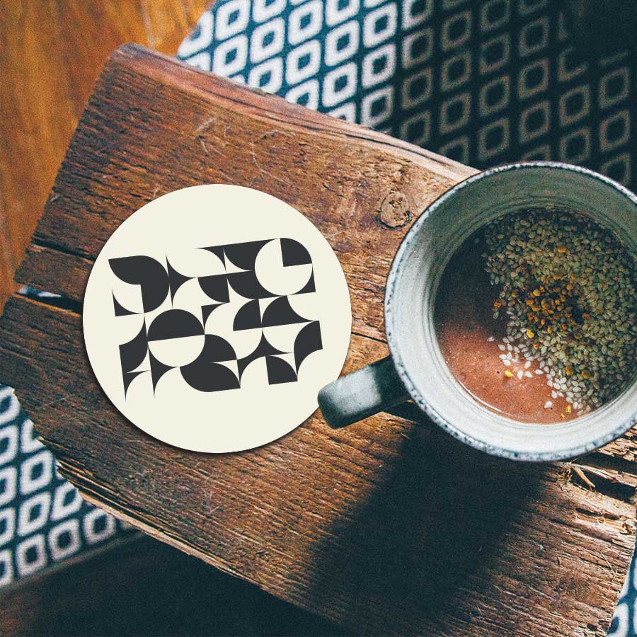 Onderzetter - Bauhaus cirkels