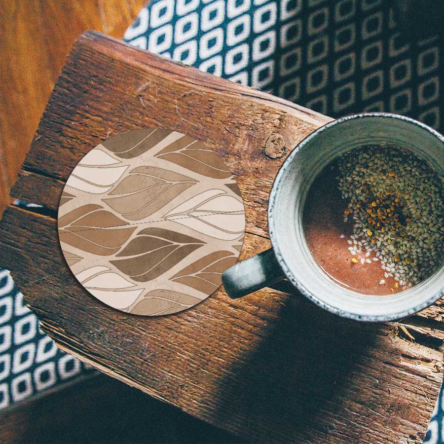 Onderzetter - Golvende bladeren